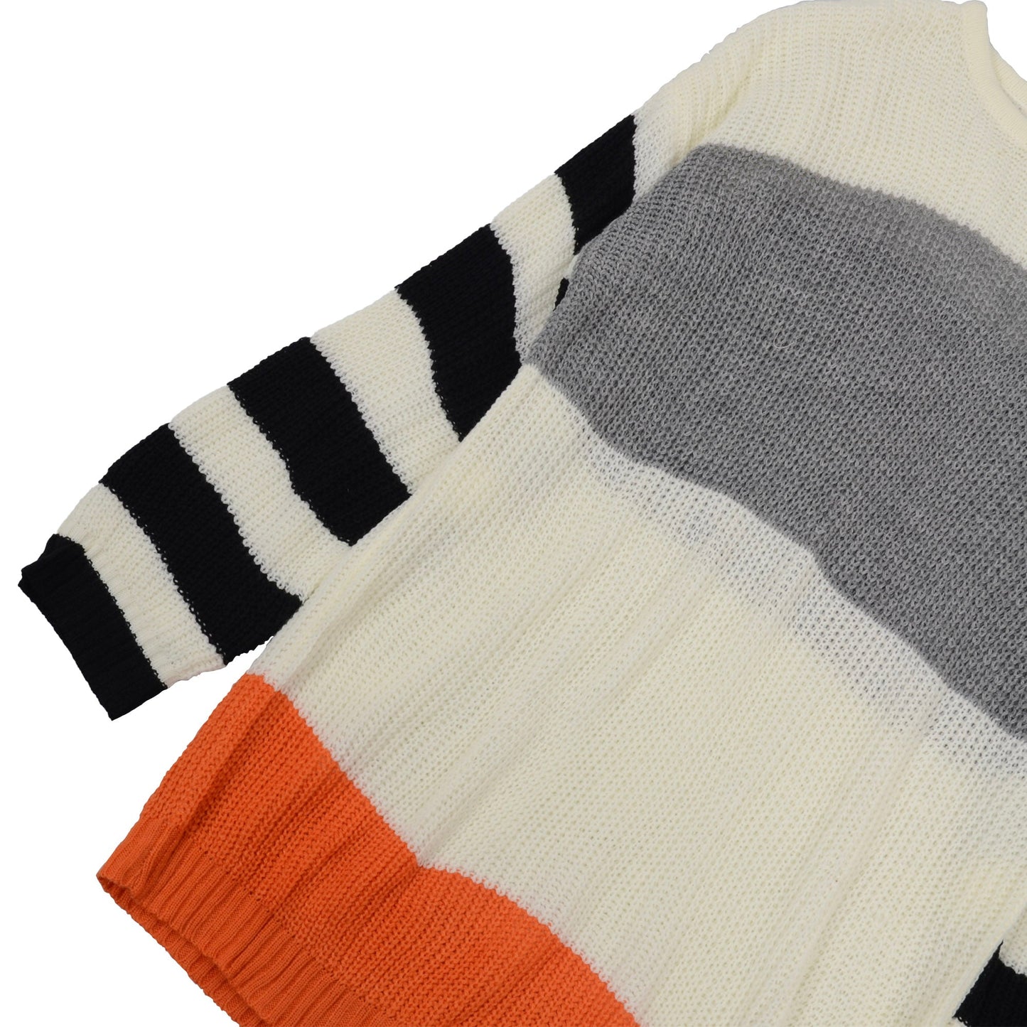Suéter Oversized de Rayas Mixtas