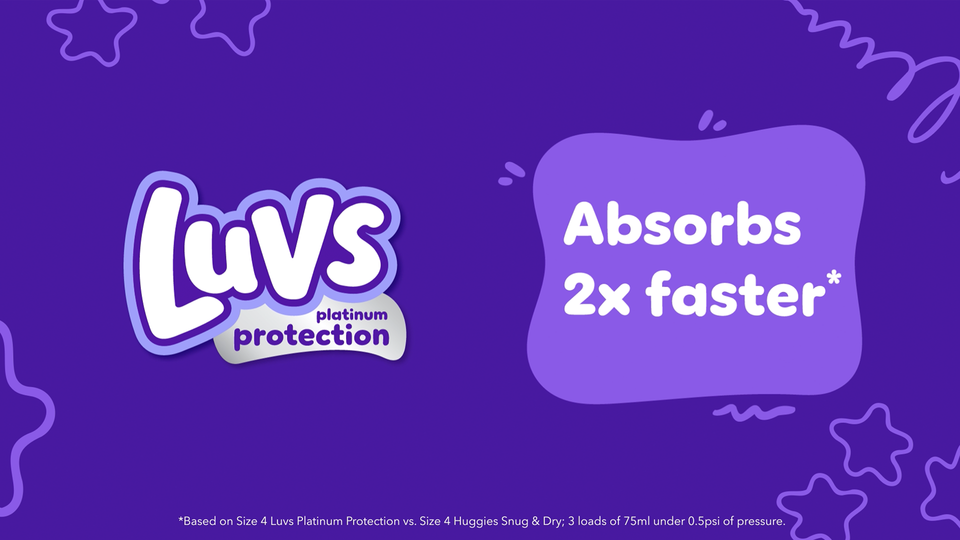 Luvs Platinum Protection Baby Diapers Size 4, 28 Count