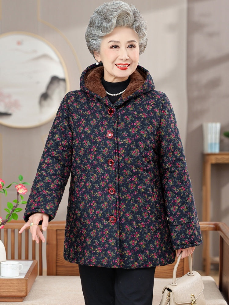 Winter Cotton-padded Coat For Middle-aged And Elderly Women