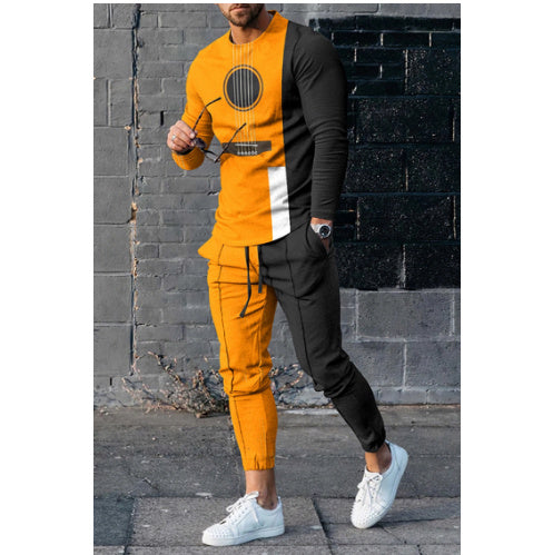 Traje de hombre deportivo informal de manga larga multicolor europeo y americano