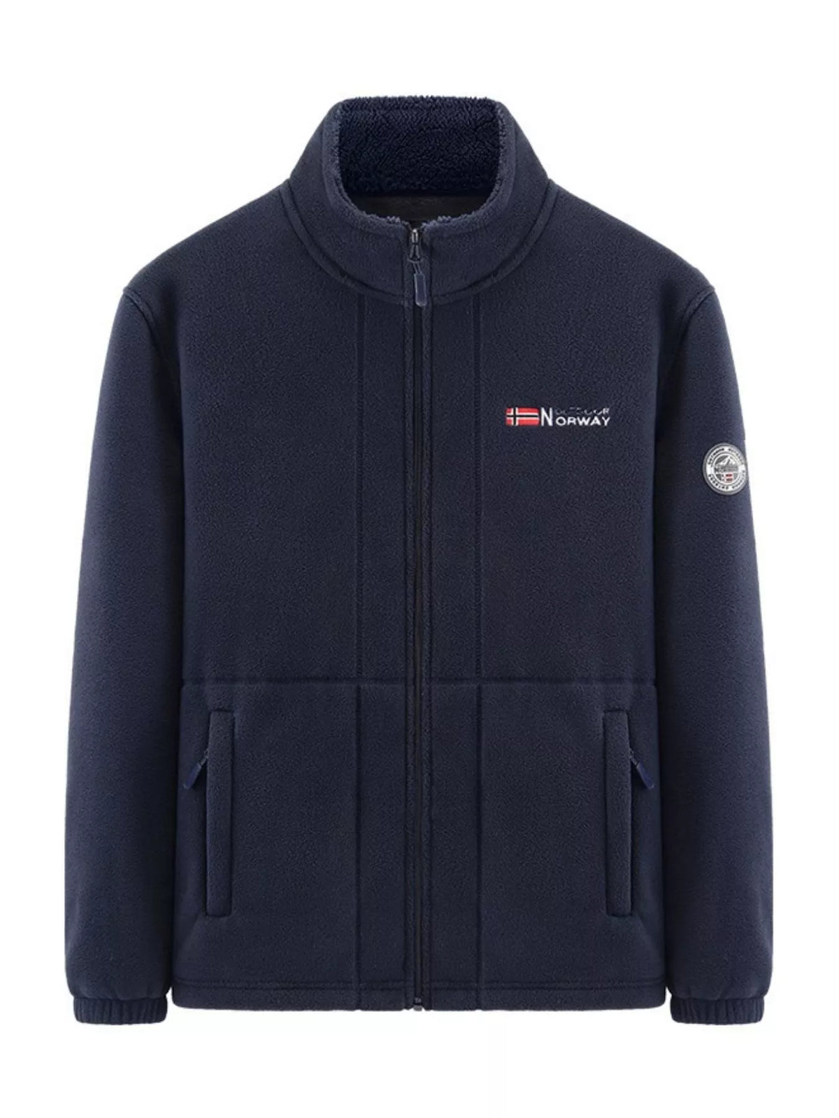 Men's Plus Size Zip Up Long Sleeve Jacket