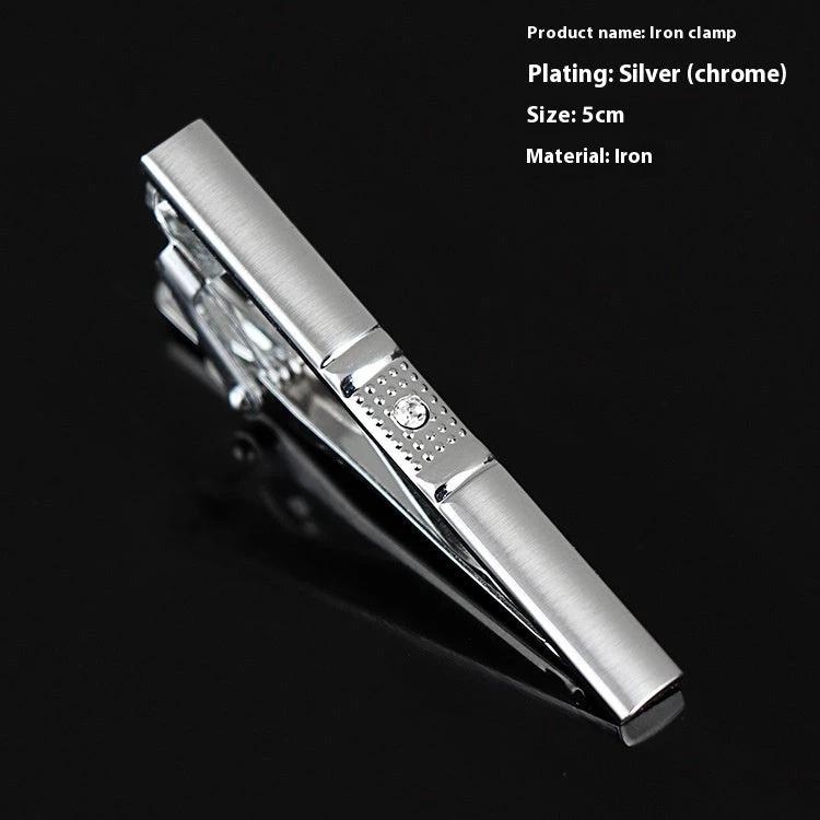 Men's Business Silver Simple Fashion Short Tie Clip