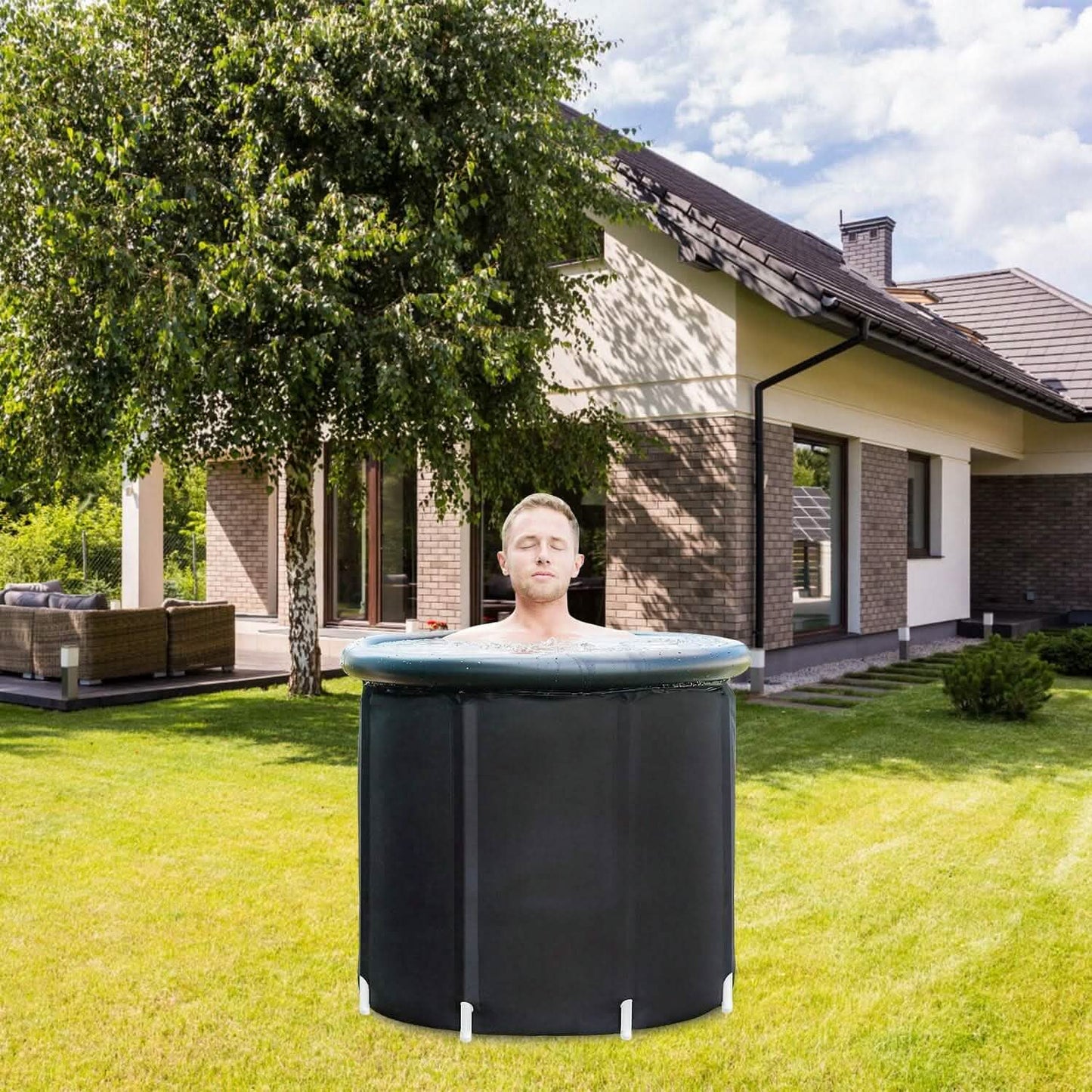 97 Gal Large Size Ice Bath Tub with Cover