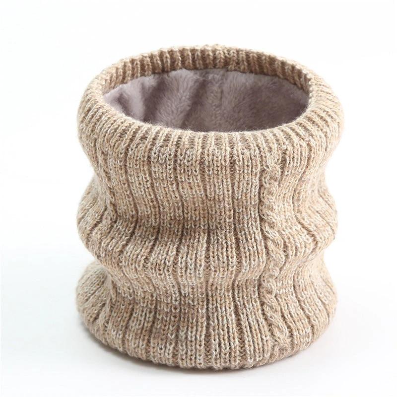Men's Twist Wide Striped Fleece-lined Knitted Scarf