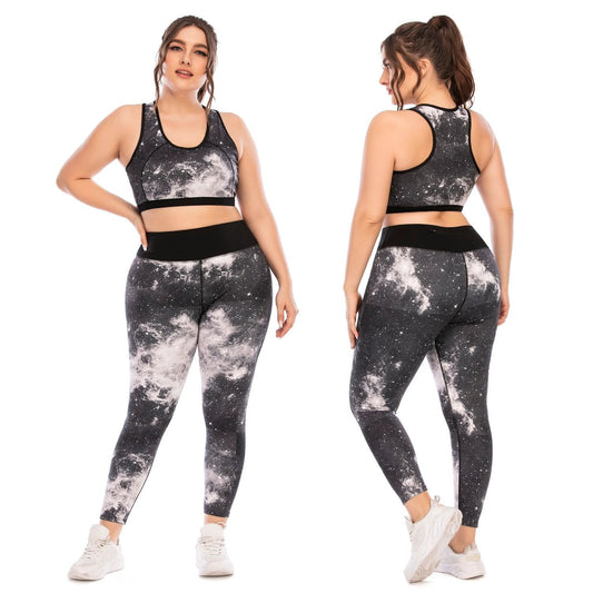Ropa de entrenamiento, ropa de yoga talla grande, pantalones ajustados, sujetador deportivo