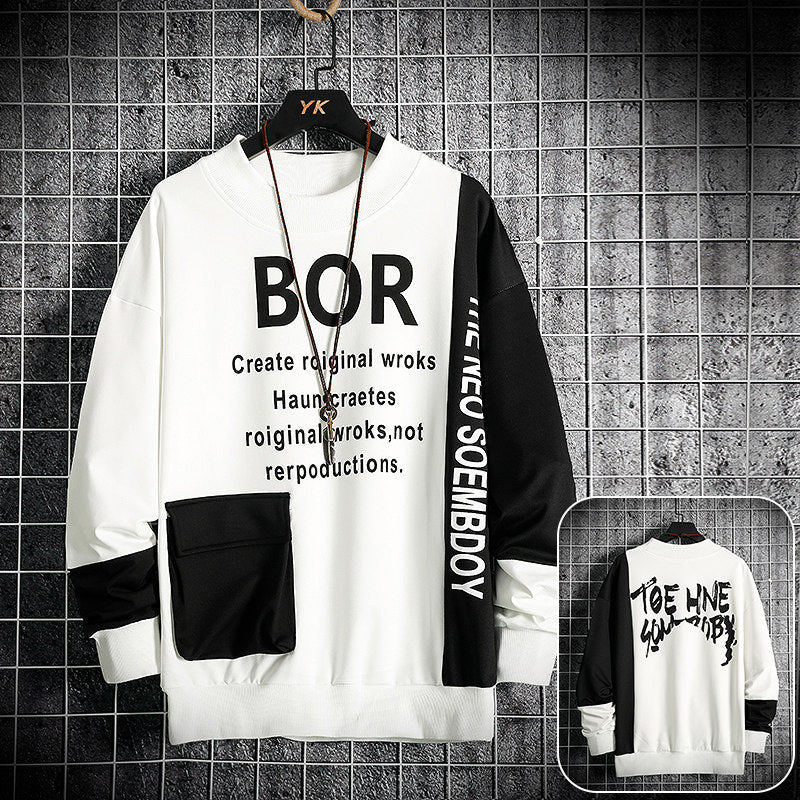 Velvet Padded Thickened Sweater Men's Autumn And Winter New Ins Coat Trendy Loose Long Sleeve Winter Clothing Top Clothes
