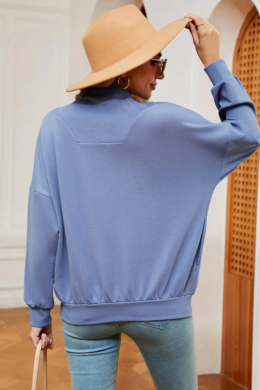 Trendsi Half-Zip Sweatshirt Women's — Casual Comfort Pullover