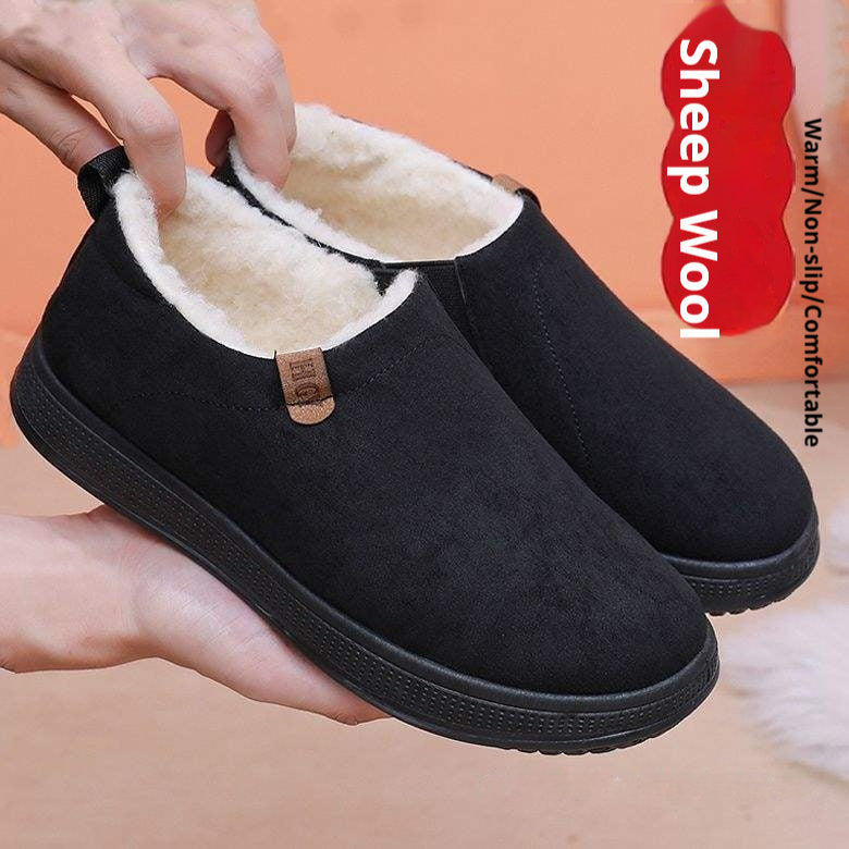 Fleece-Lined Merino Wool Slip-On Boots