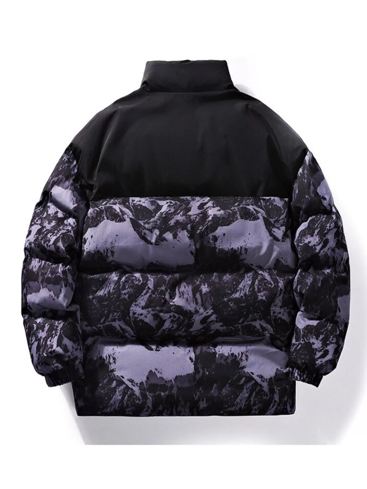 Men's Full Size Printed Padded Winter Coat Plus Size