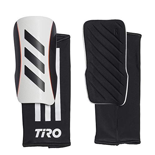 adidas Unisex-Adult Tiro Shin Guards White/Black/Black Small