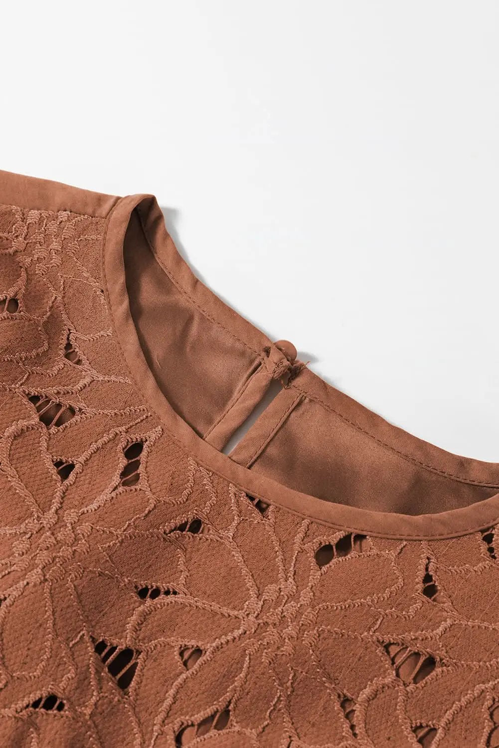 Crochet Mini Dress | Love Salve Chestnut