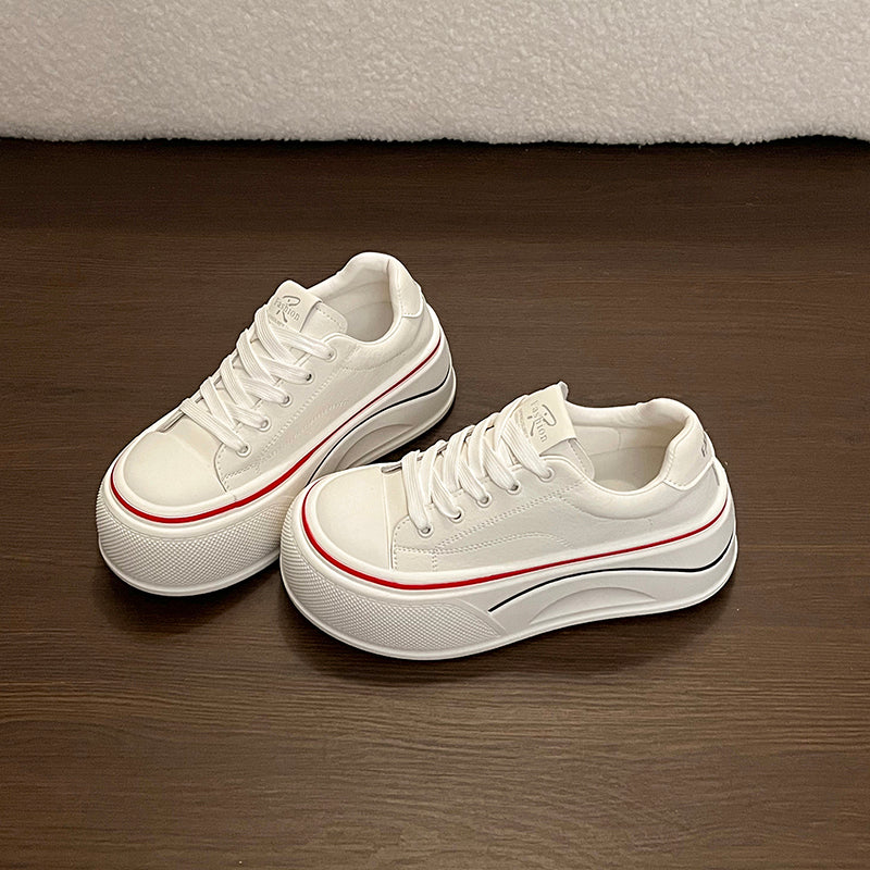 Bestseller Retro Skate Sneakers Women, Summer New Arrival Versatile Round-Toe White Sneakers, Casual German Army Trainers
