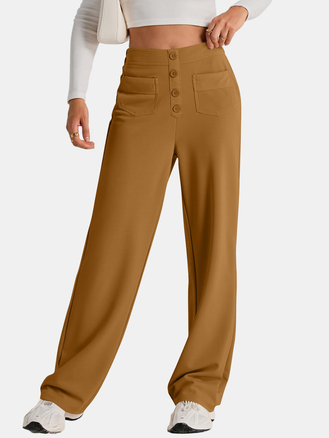 Pantalón ancho de talle alto