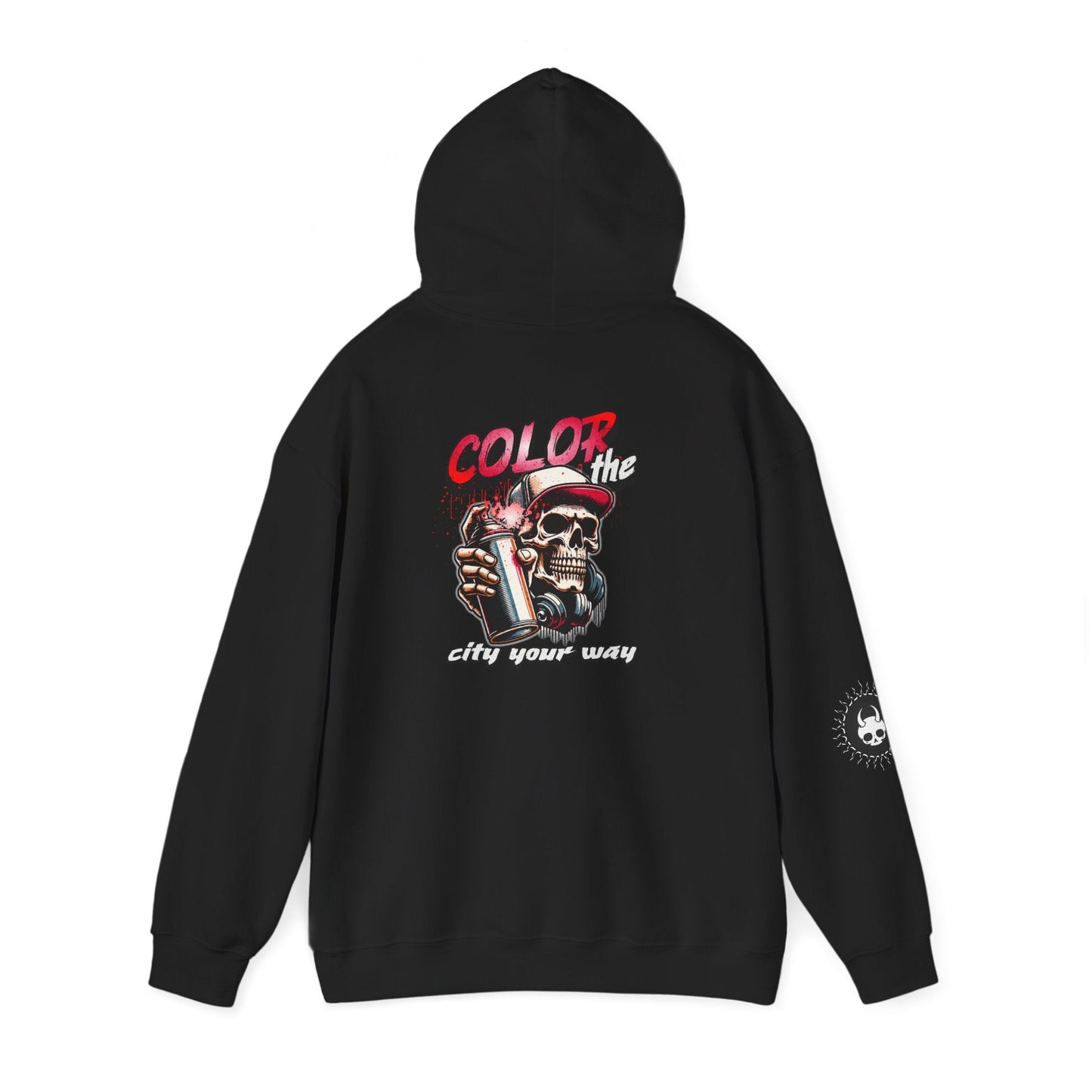 Dale color a la ciudad a tu manera - Sudadera con capucha unisex Heavy Blend™