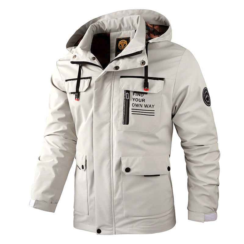 Men's Plus Size Hooded Jacket for Autumn & Winter