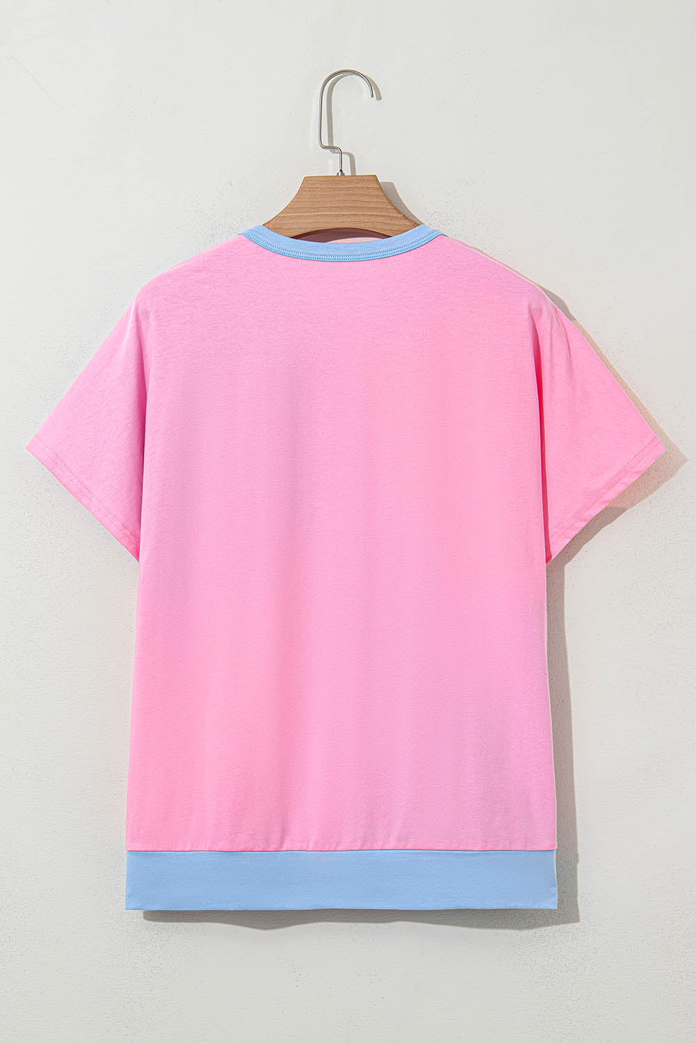 Camiseta con cuello y medio botones bicolor Myosotis