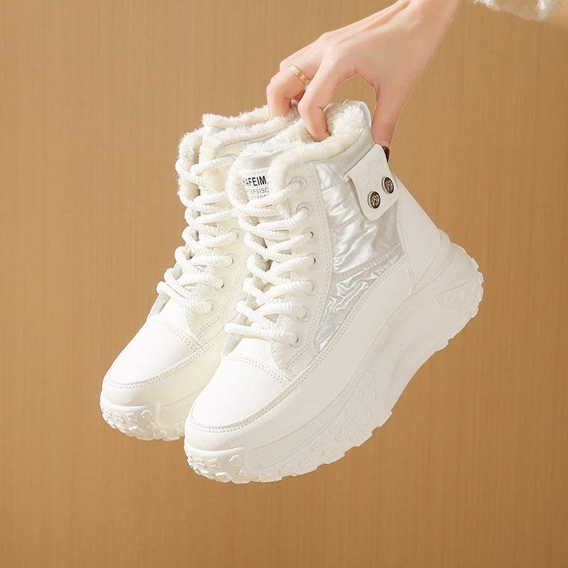 Fleece-Lined High-Top Windproof Boots