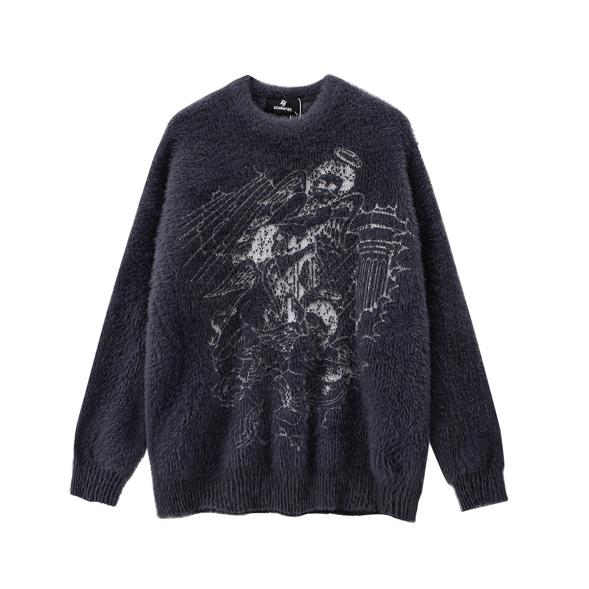 Angel Plush Round Neck Sweater Couple Sweater Coat