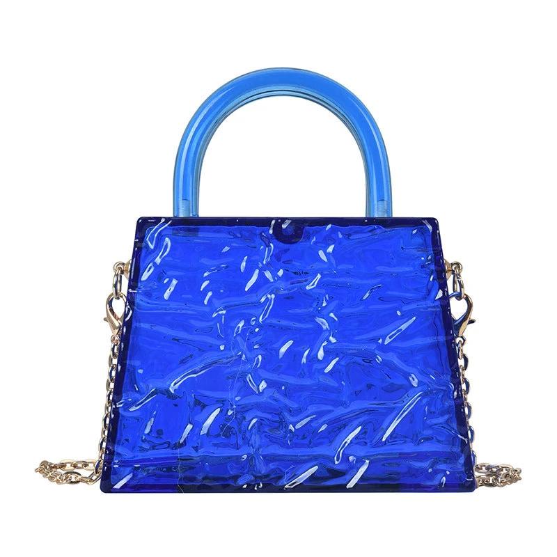 Super Mini Transparent Chain Small hand Bag Lipstick Bag Headphone Bag Women