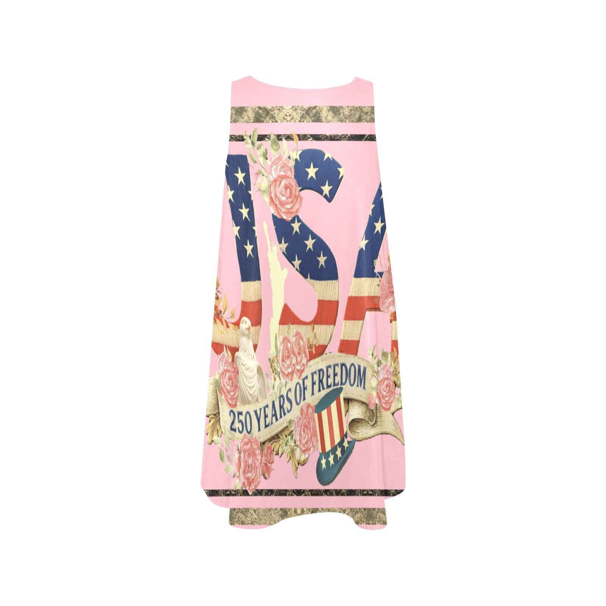 Pink USA 250 Years Sleeveless A-Line Pocket Dress