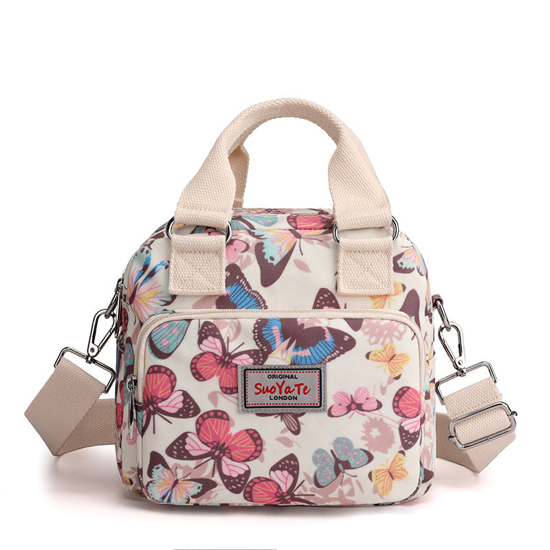 New Arrival Printed Travel Water-Resistant Nylon Multi-Pocket Casual Tote Bag