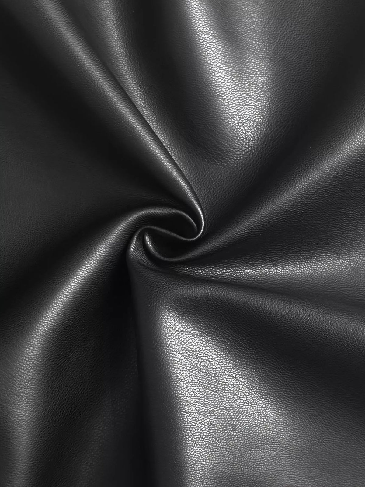 Sleek Faux Leather Belted Vest Coat