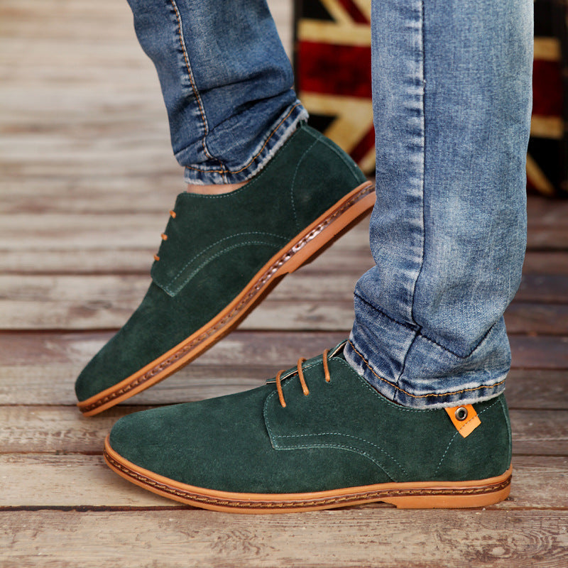Men's Suede Lace-Up Wedges