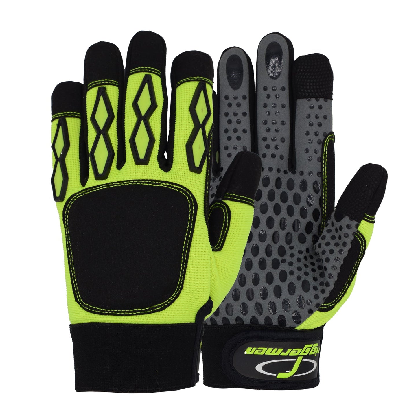 Riggermen Mens Heavy Duty Mechanic Work Gloves Touchscreen Anti-Slip Multiuse Safety Glove