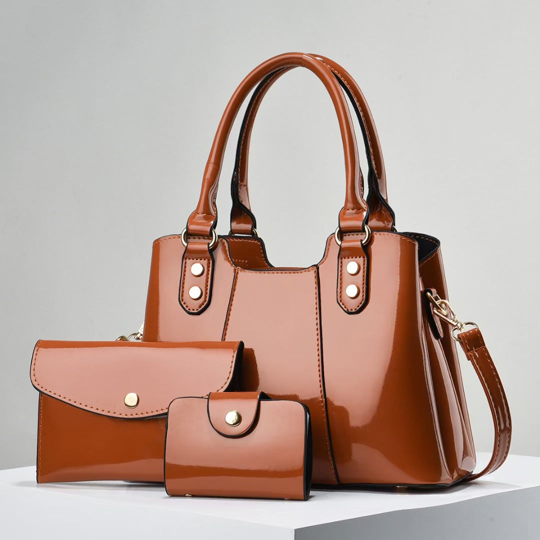 Large-capacity Three-piece Set Of Mother-and-child Crossbody Bags