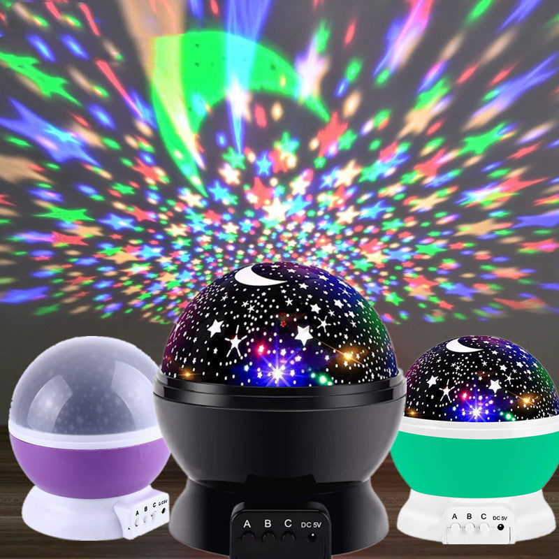 Colorful Spherical Rotating Star Projection Lamp Children's Toys