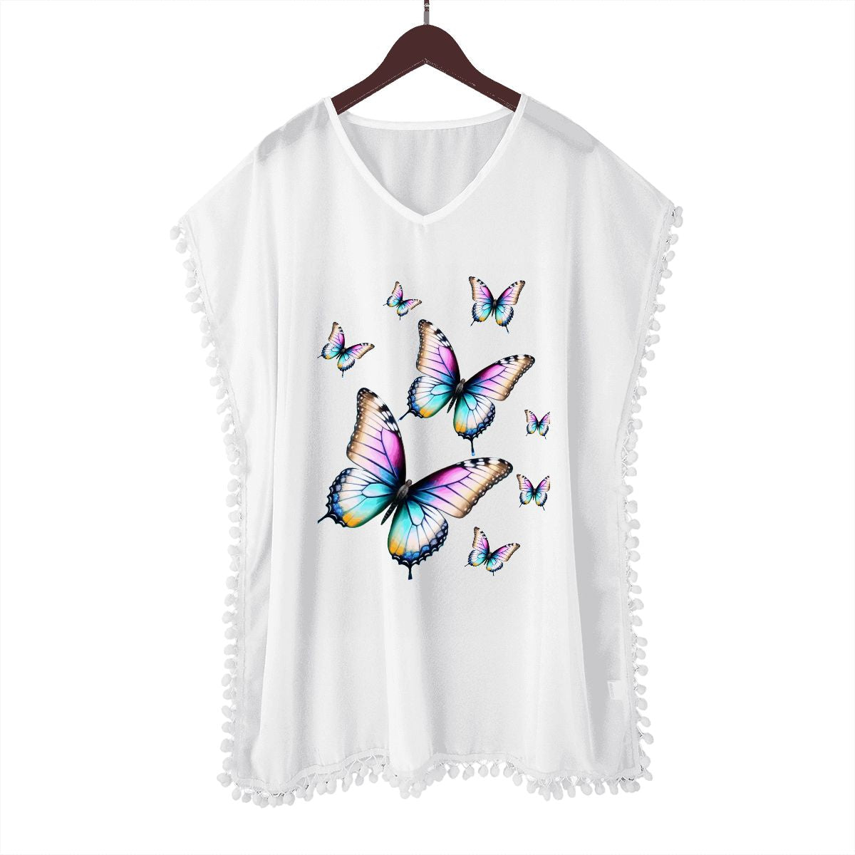 Women's Beautiful Butterflies Chiffon Beach Coverup