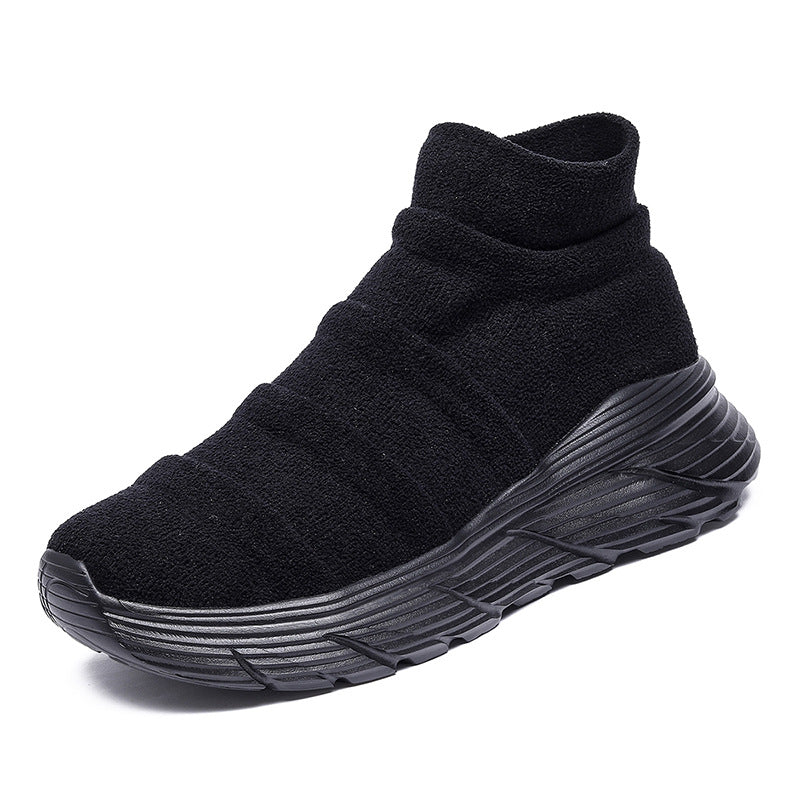 Fly-knit Mesh Slip-On Heels