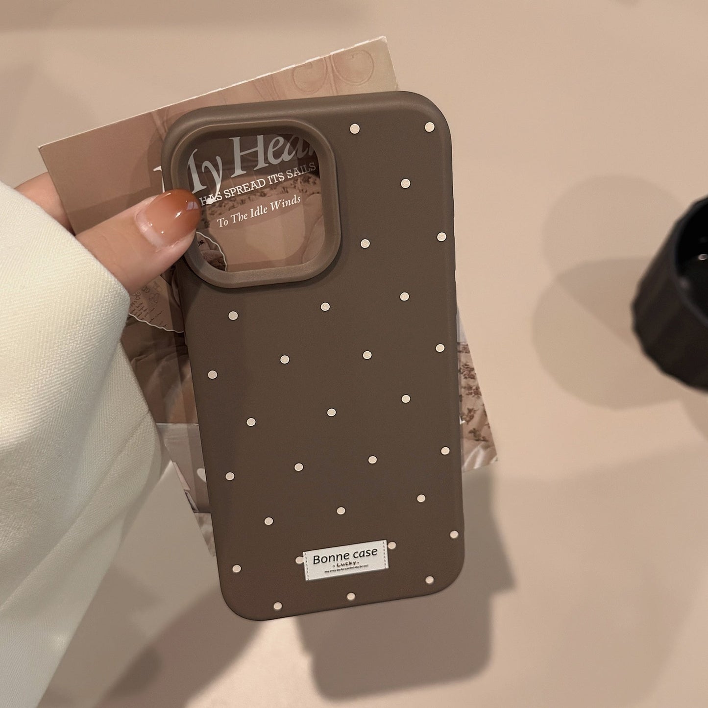 Ins-style Korean Polka-dot Phone Case