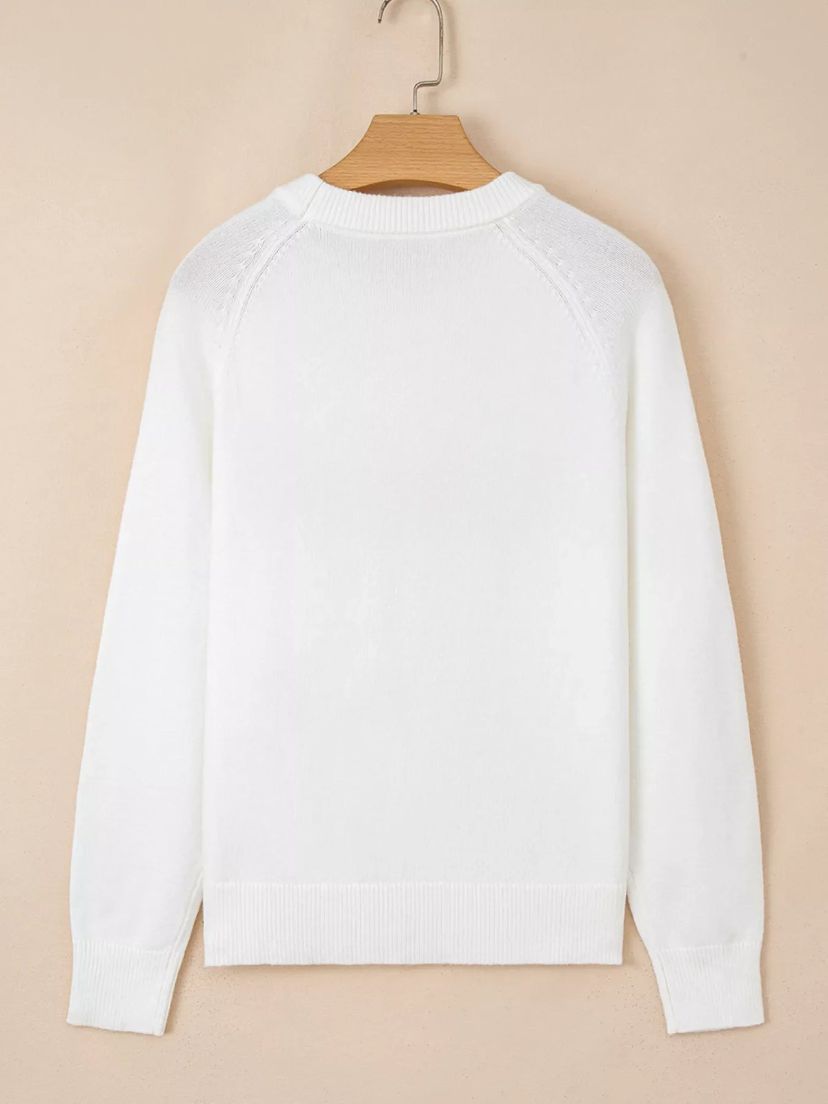 MERRY Letter Pattern Christmas Raglan Sleeve Sweater