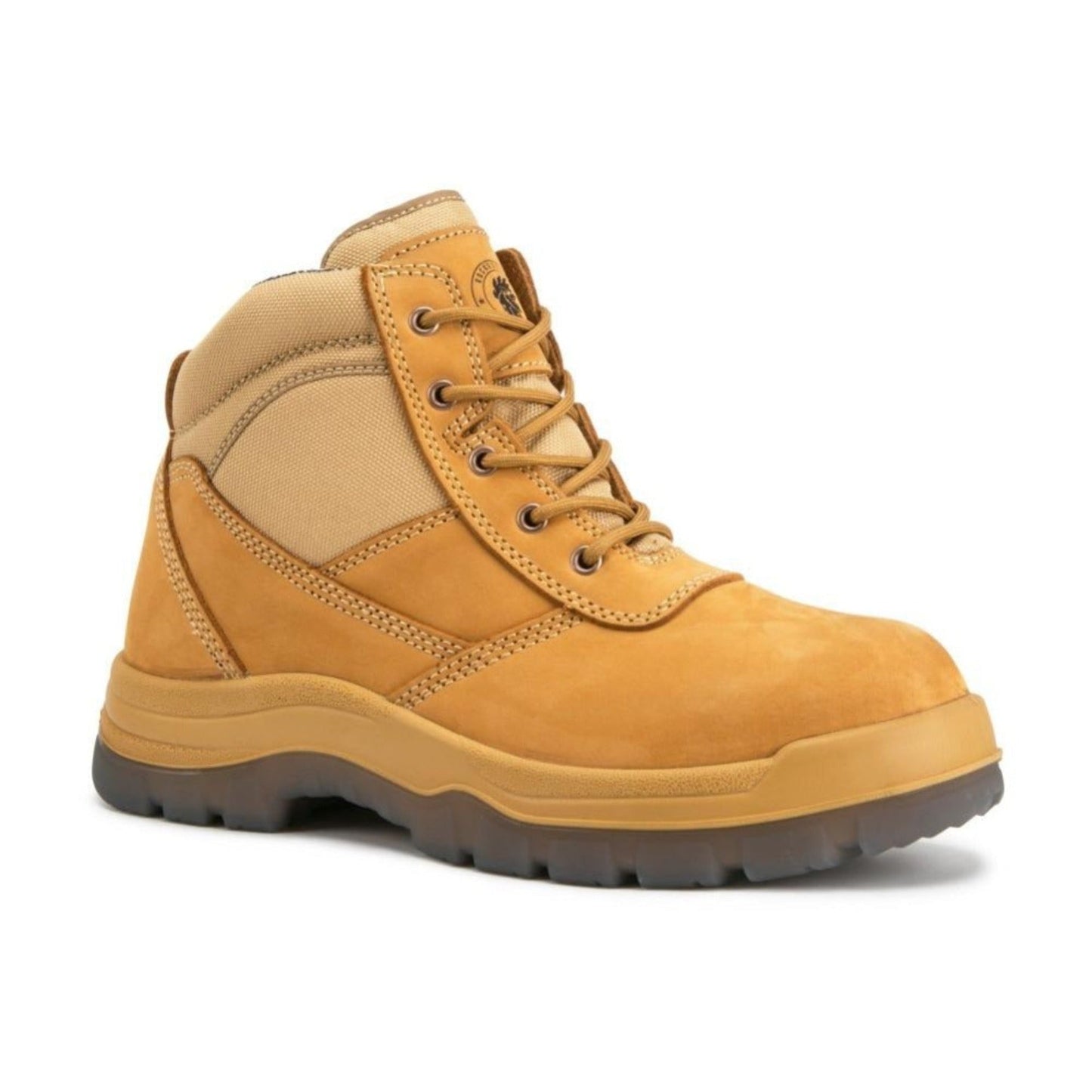 Botas de trabajo de cuero con puntera de acero y cremallera lateral de 6 pulgadas ROCKROOSTER Cortez Tan AK050