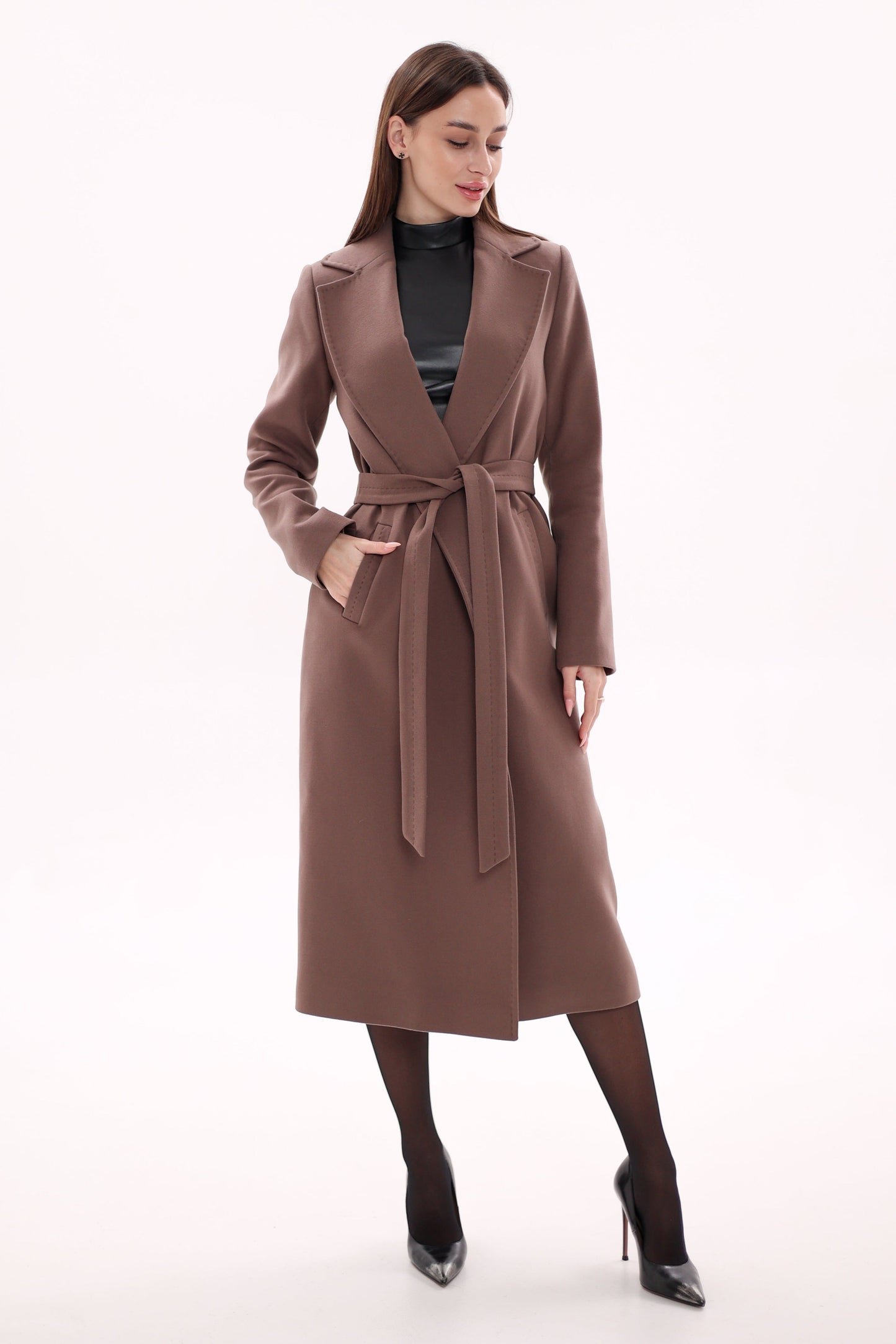 Gabardina clásica Harrington envolvente en Moca Mousse