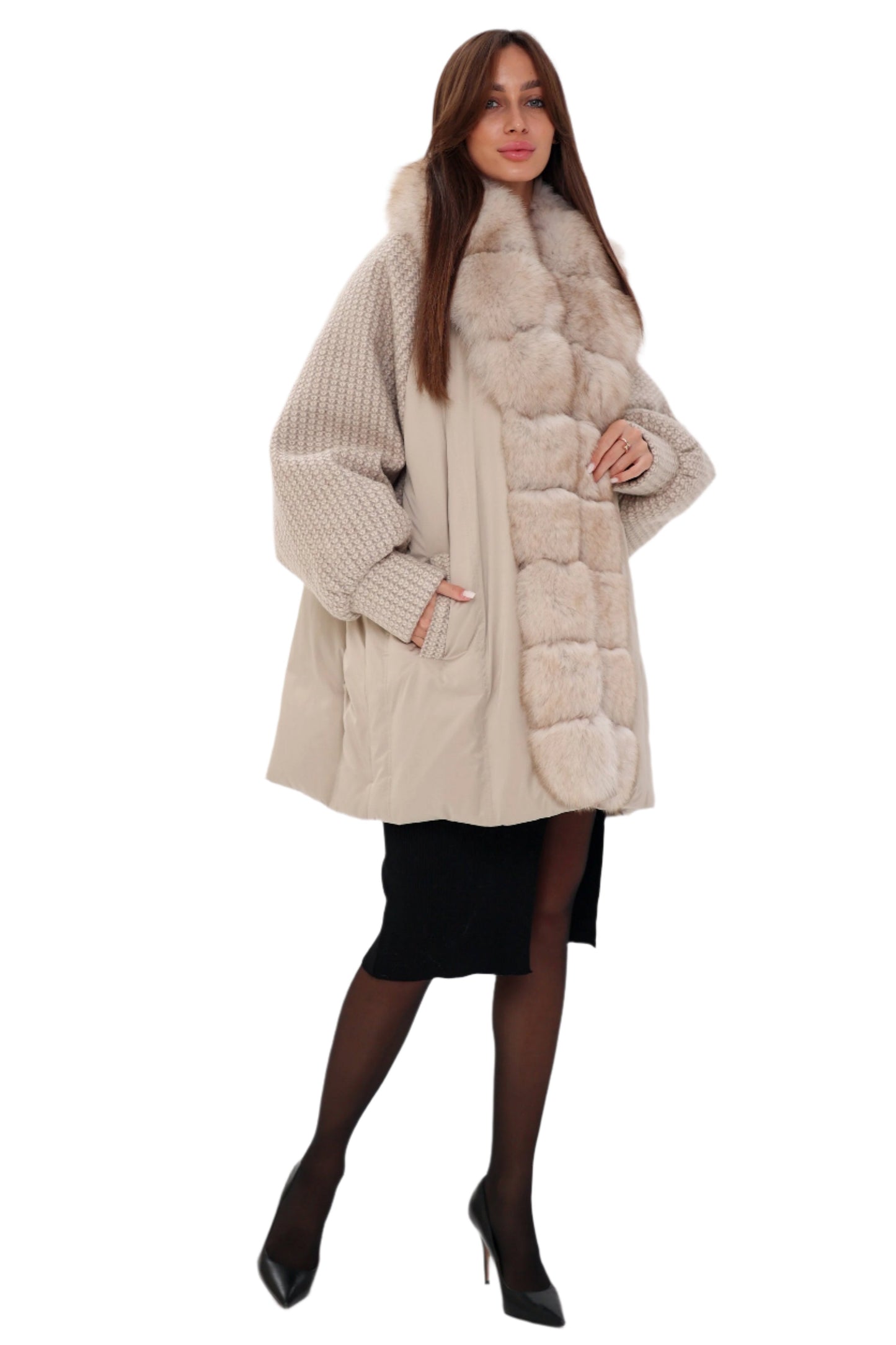 Abrigo de plumón Genuine Polar Fox Boucle