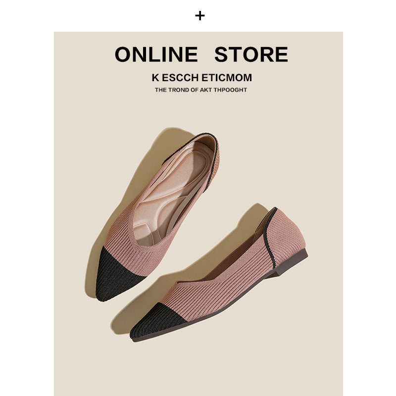 Women's Pointed-Toe Color Matching Flats