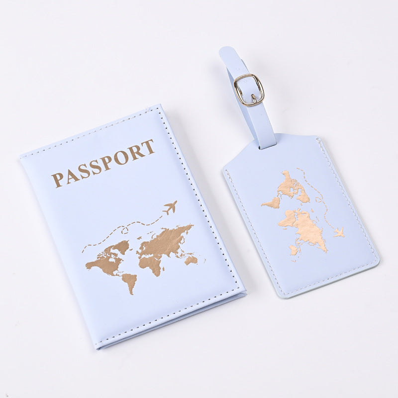New PU Map Gilding Passport Cover