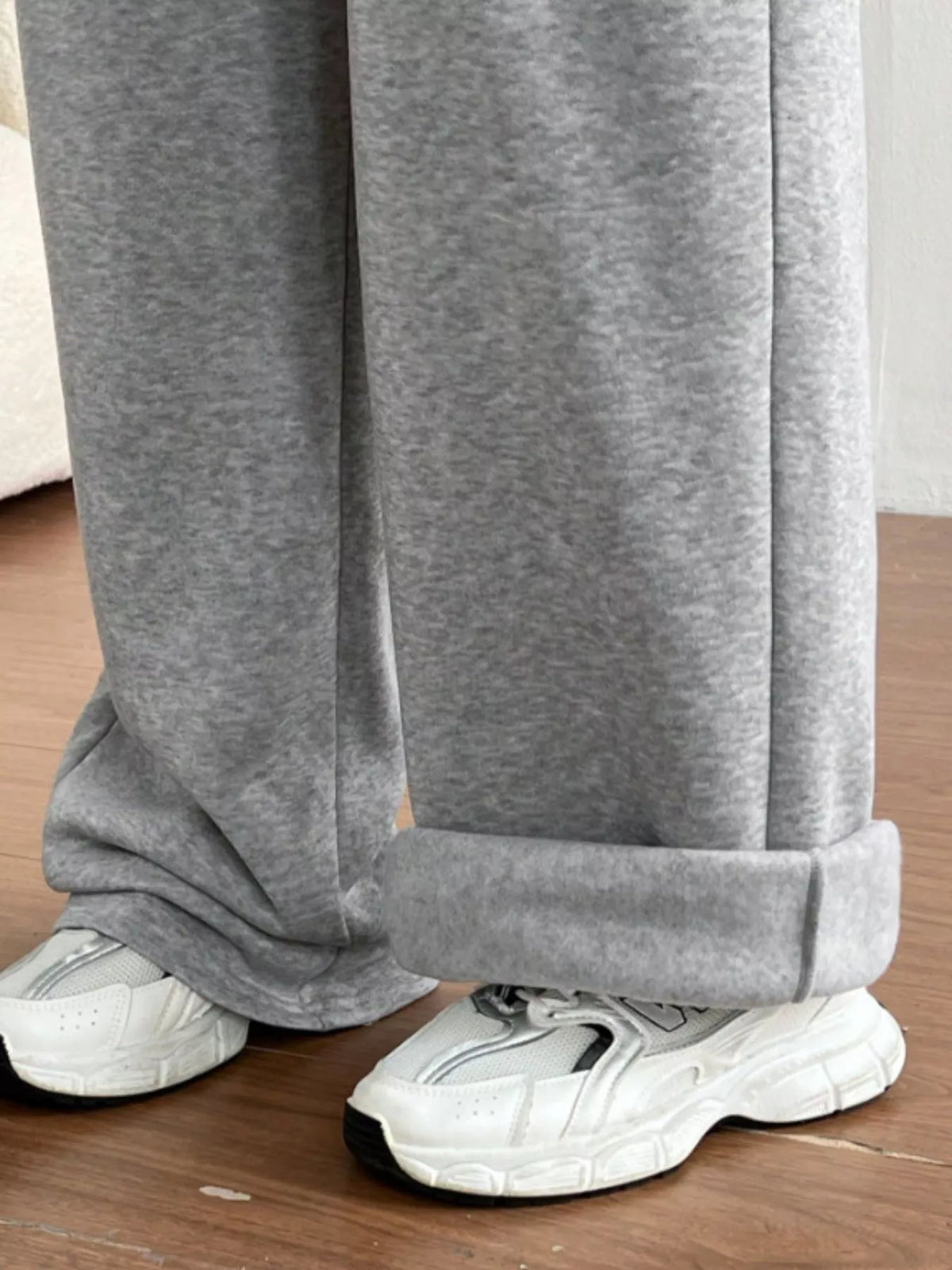 Casual Drawstring High Waist Wide Leg Sweatpants