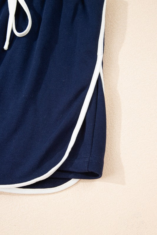 Conjunto de jersey y minifalda Varsity Stripe