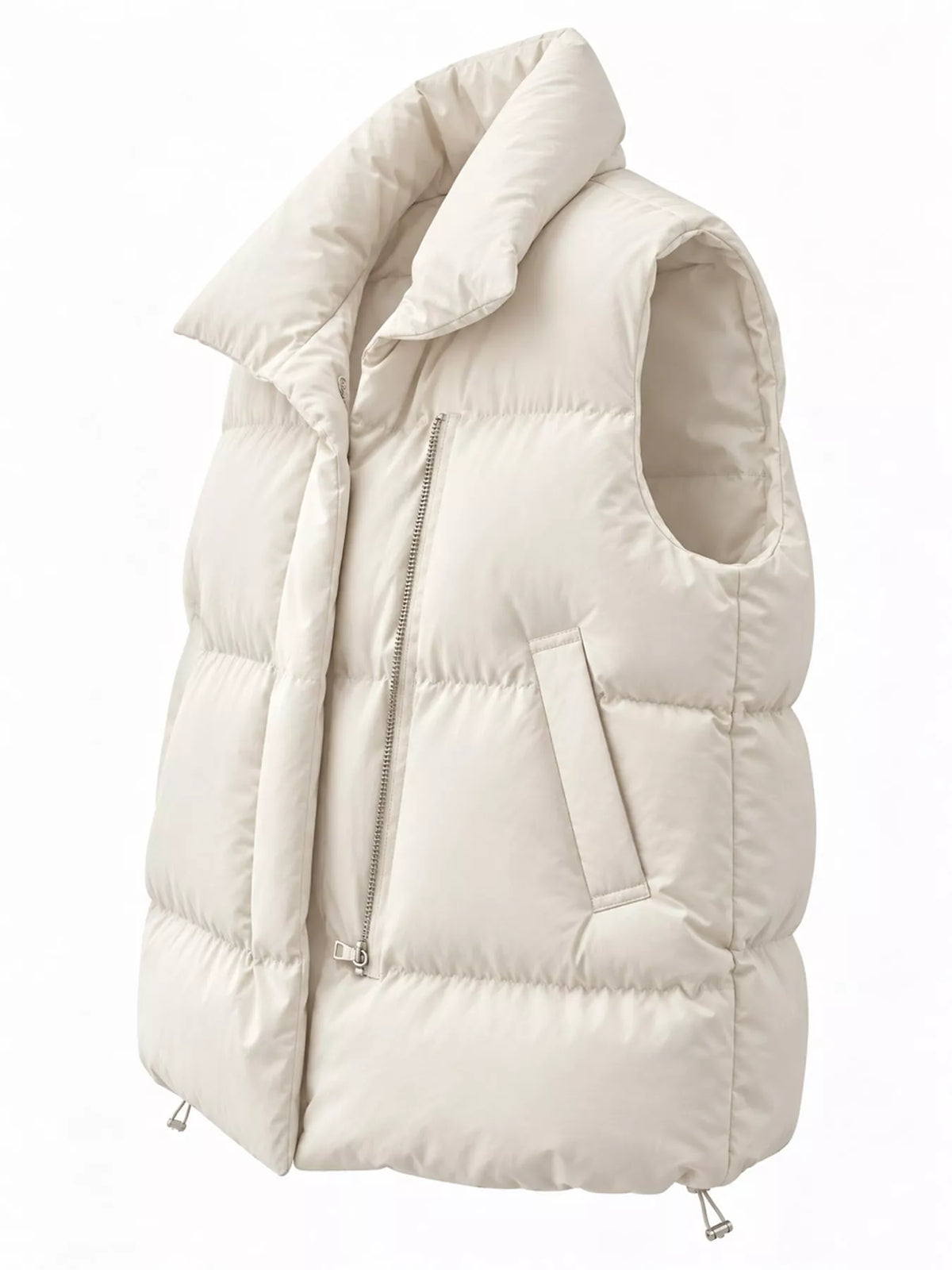 Stand-Up Collar Puffer Vest Coat