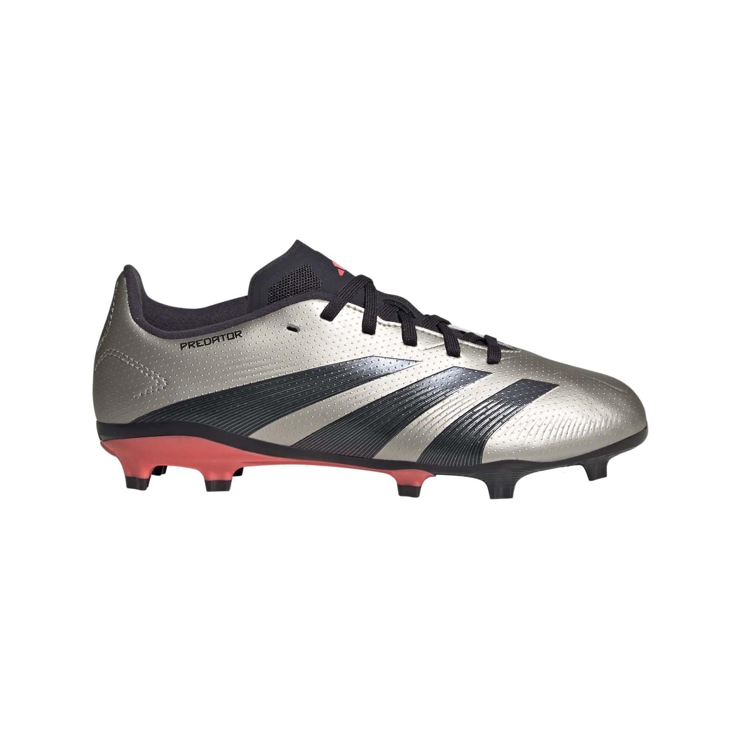 adidas League Predator Firm Ground Sneaker Platin Metallic/Aurora Black/Turbo 5.5 US Unisex Big Kid
