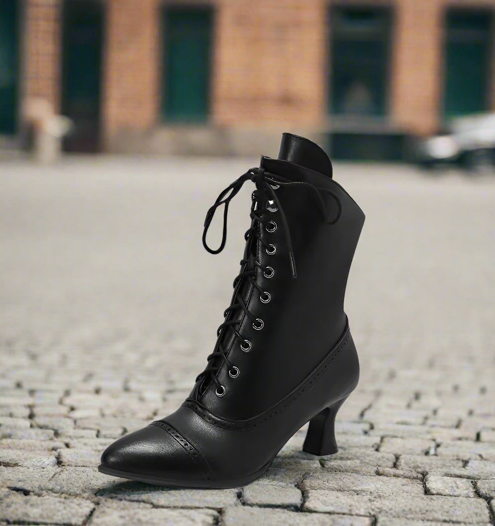 Botas Martin de Tacón Alto para Mujer – Estilo Británico, Moda Motera
