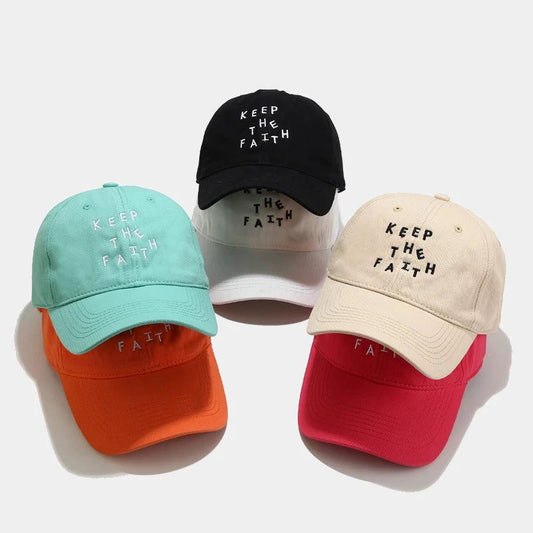 Gorra de béisbol bordada para hombre "Keep The Faith"