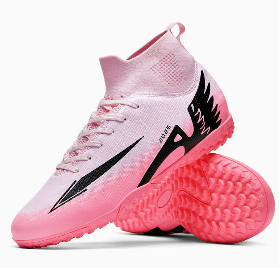 Spike 15 High-Top Football Boots AG Turf Cleats Long-Stud Training Shoes