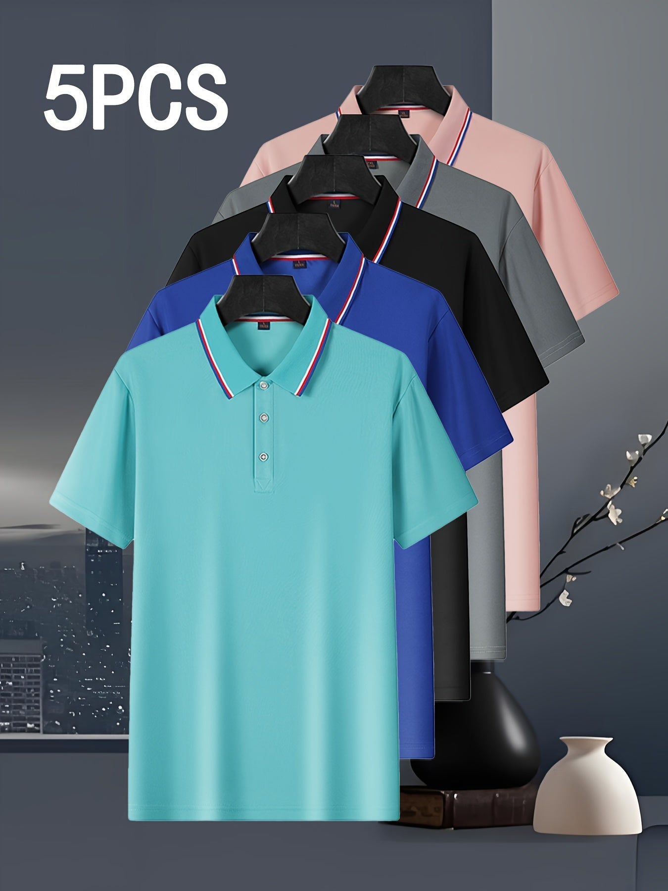 Polo Deportivo Transpirable para Hombre Estilo Fresco de Verano
