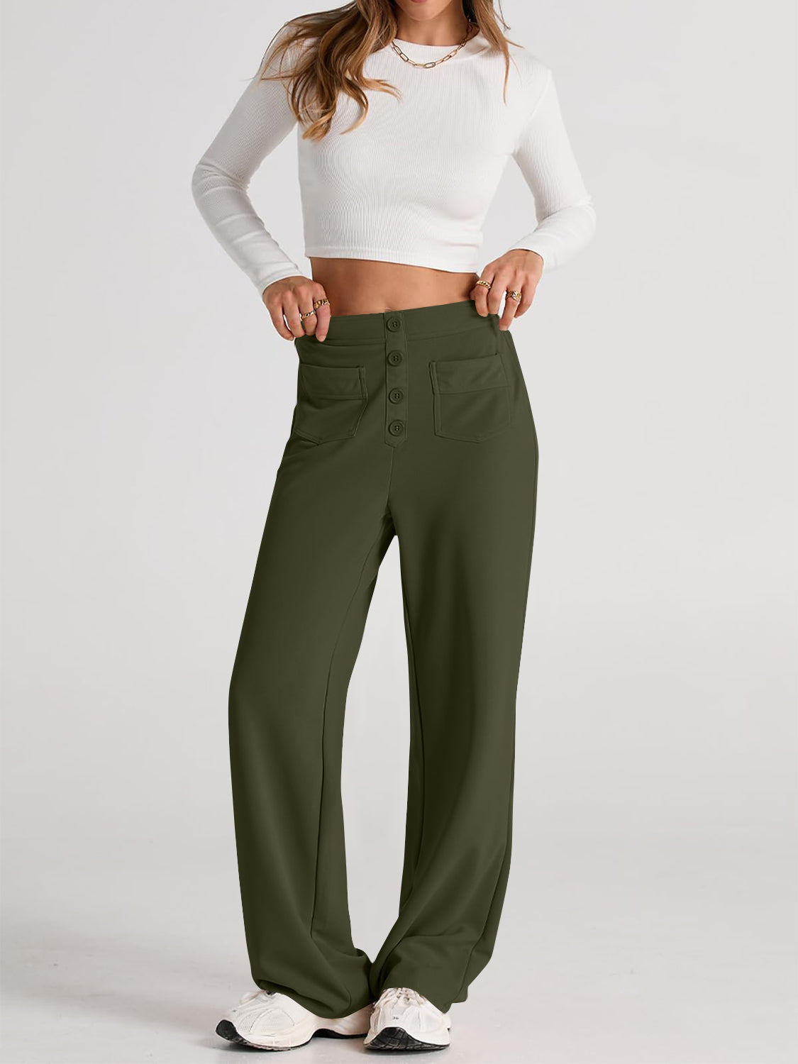 Pantalón ancho de talle alto