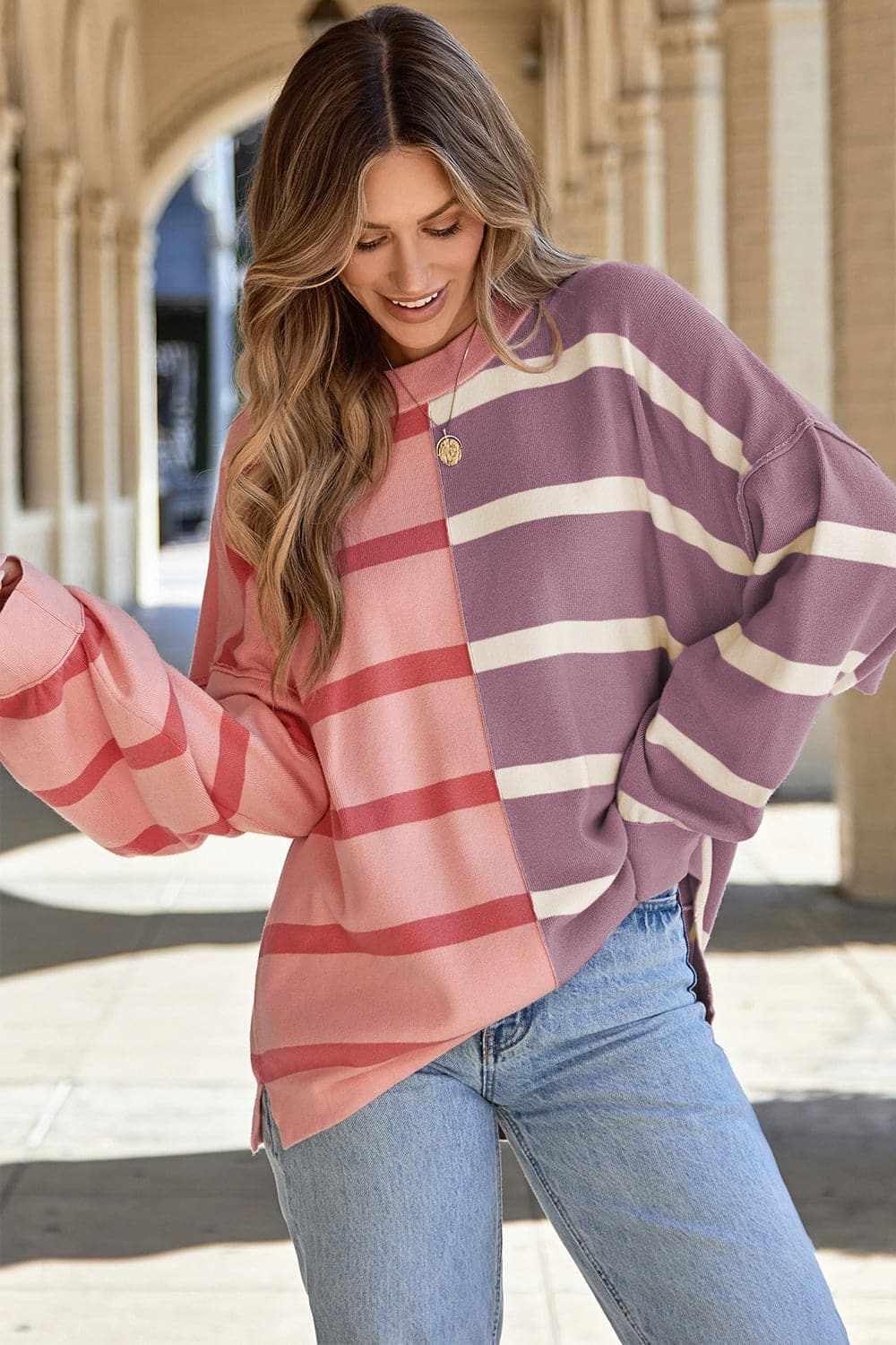 Accessories Trendsi Chic striped long sleeve top