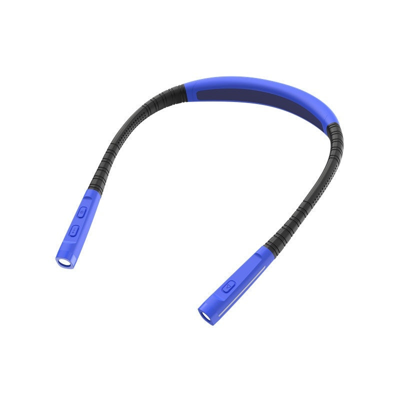Eye-protecting Neckband Reading Light Outdoor Cycling And Walking Lighting Warning Light Rechargeable Dual-head Work Light